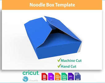 Noodle Box SVG Template | Takeout Food Box Dieline | DIY Packaging Cut File