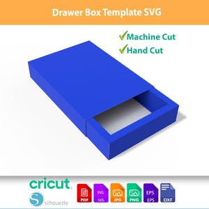 Drawer Box Template SVG - Sliding Gift Box - Small Jewelry Box Layout for Cricut - Digital Download PDF