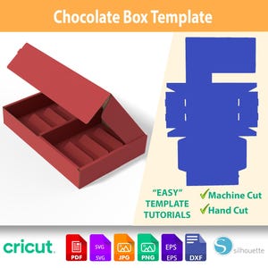 Modelo de Caixa de Chocolate | Caixa de Bandeja com Trava Automática | Caixa de Chocolate com Compartimento