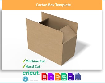 Carton Box Template SVG – Printable Packaging Dieline (Digital Download)