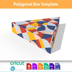 Polygonal Box Template with Auto Lock Cap | Printable Packaging Box SVG PDF