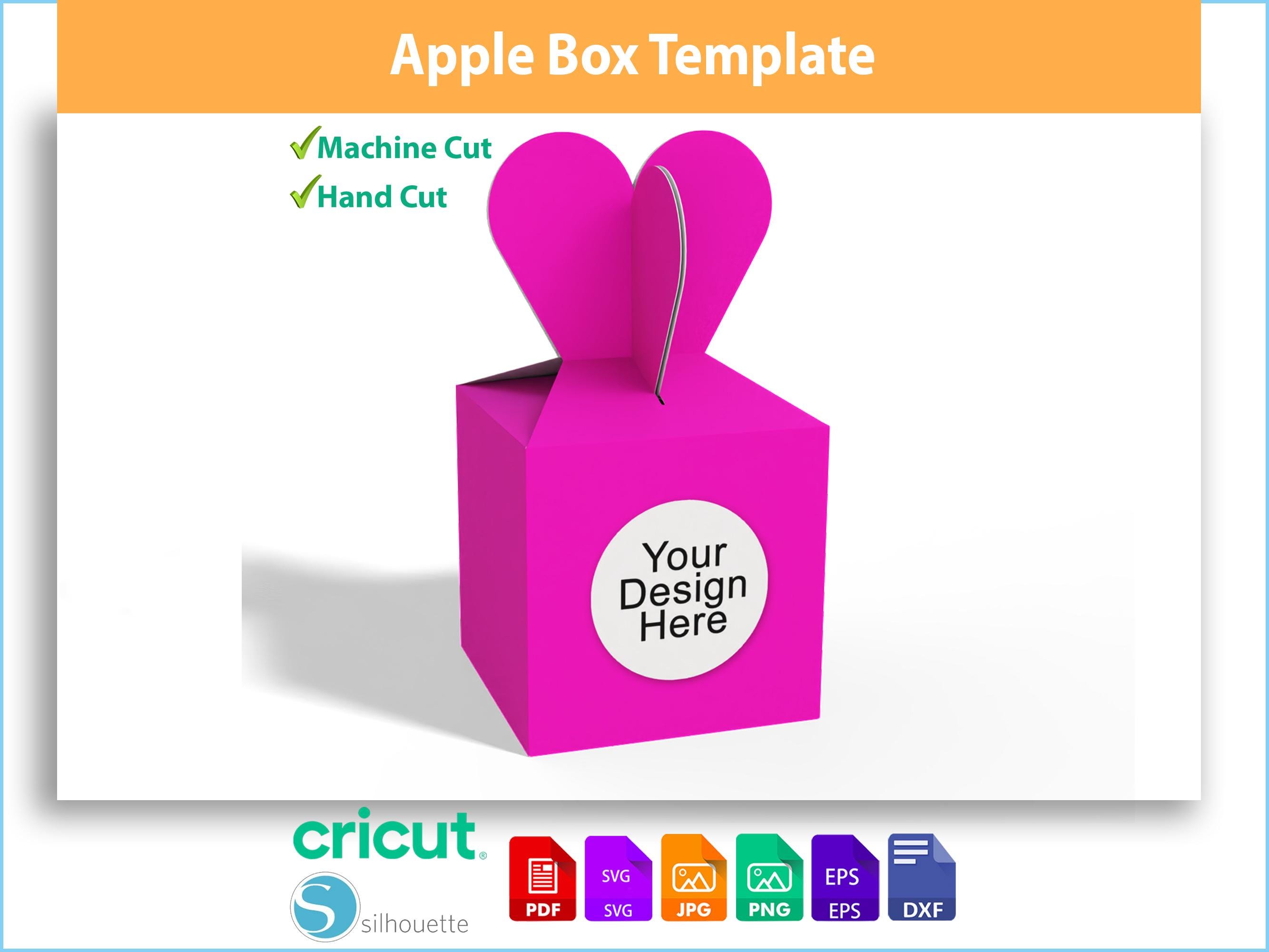 Christmas Apple Box Template SVG - Teacher Gift Box - Christmas Eve Box ...