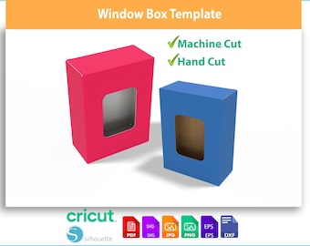 Window Box Template SVG - DXF Cutting File | Instant Download