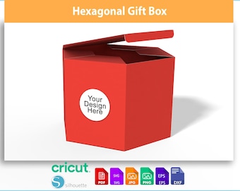 Hexagonal Gift Box SVG Template: Printable Favor Box (Digital Download)