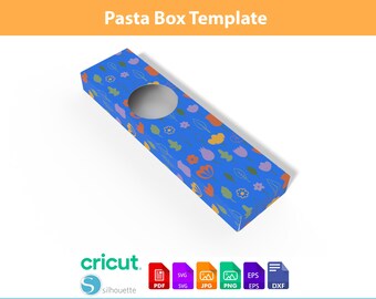 Pasta Box Packaging Design Template - Pasta Box SVG, Window Food Box