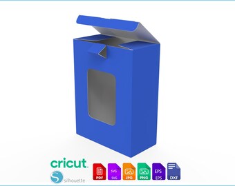 Product Showcase Box Template, Window Display Box SVG