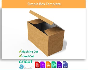 Simple Box Template - Gift Box Cutting File - Beginner Paper Box - Digital PDF