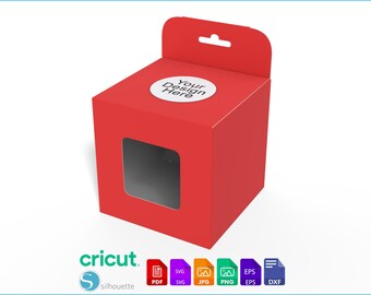 Hook Box Template, Product Display Box SVG, Retail Packaging, DXF, PDF