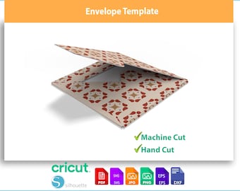 Wedding Envelope Template SVG - DIY Invitation Sleeve - Envelope Template for Cricut - Digital Download