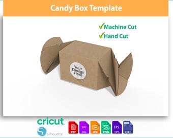 Candy Box Vorlage - Geschenkbox SVG, PDF (Digitaler Download)