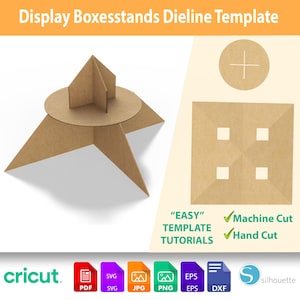 Display Stand Box Template: SVG DXF Printable Packaging (Digital Download)