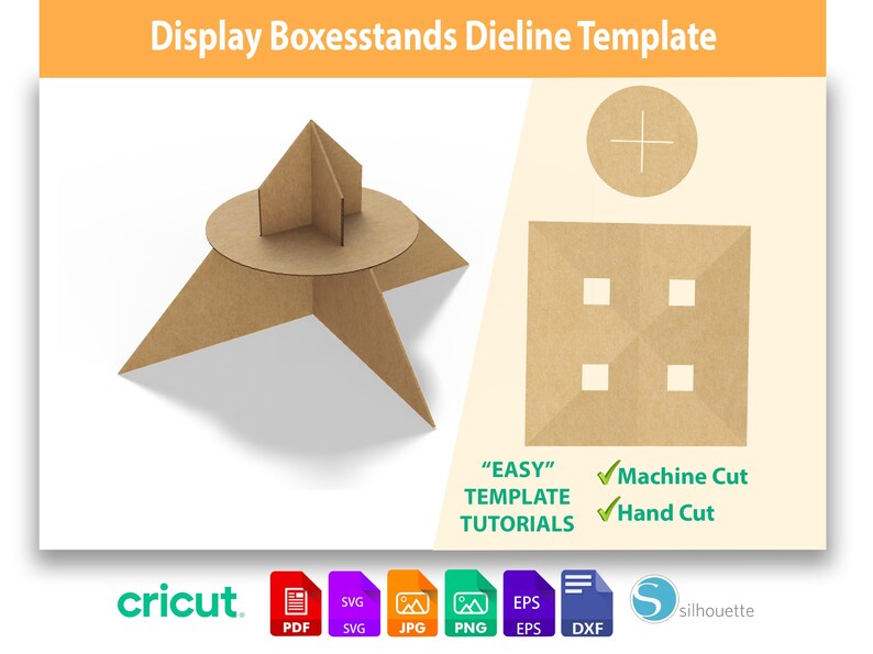 Display Stand Template - Product Display Box - DIY Cardboard Display ...
