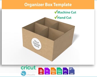 Organizer Box Template | Open Top Storage Box Design