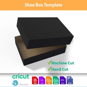 Shoe Box Template | Rectangle Box Template - SVG, DXF, PDF (Digital Download)