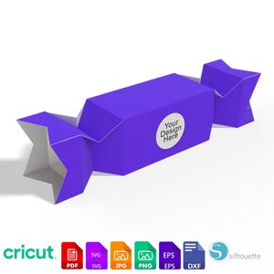 Candy Box Template with Polygonal Gift Box Design | Printable SVG