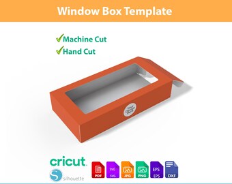 Product Box Template, Window Box SVG, Retail Packaging, DXF, PDF
