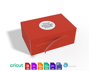 Courier Zipper Paper Box | SVG Cut File | Party Favor & Gift Packaging