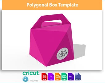Polygonal Box Template | Gift Box SVG  | Printable DIY Pattern