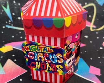 Chaveiro Digital Circus Incrível | Pingente de Glitter com Resina Epóxi em Caixa Surpresa