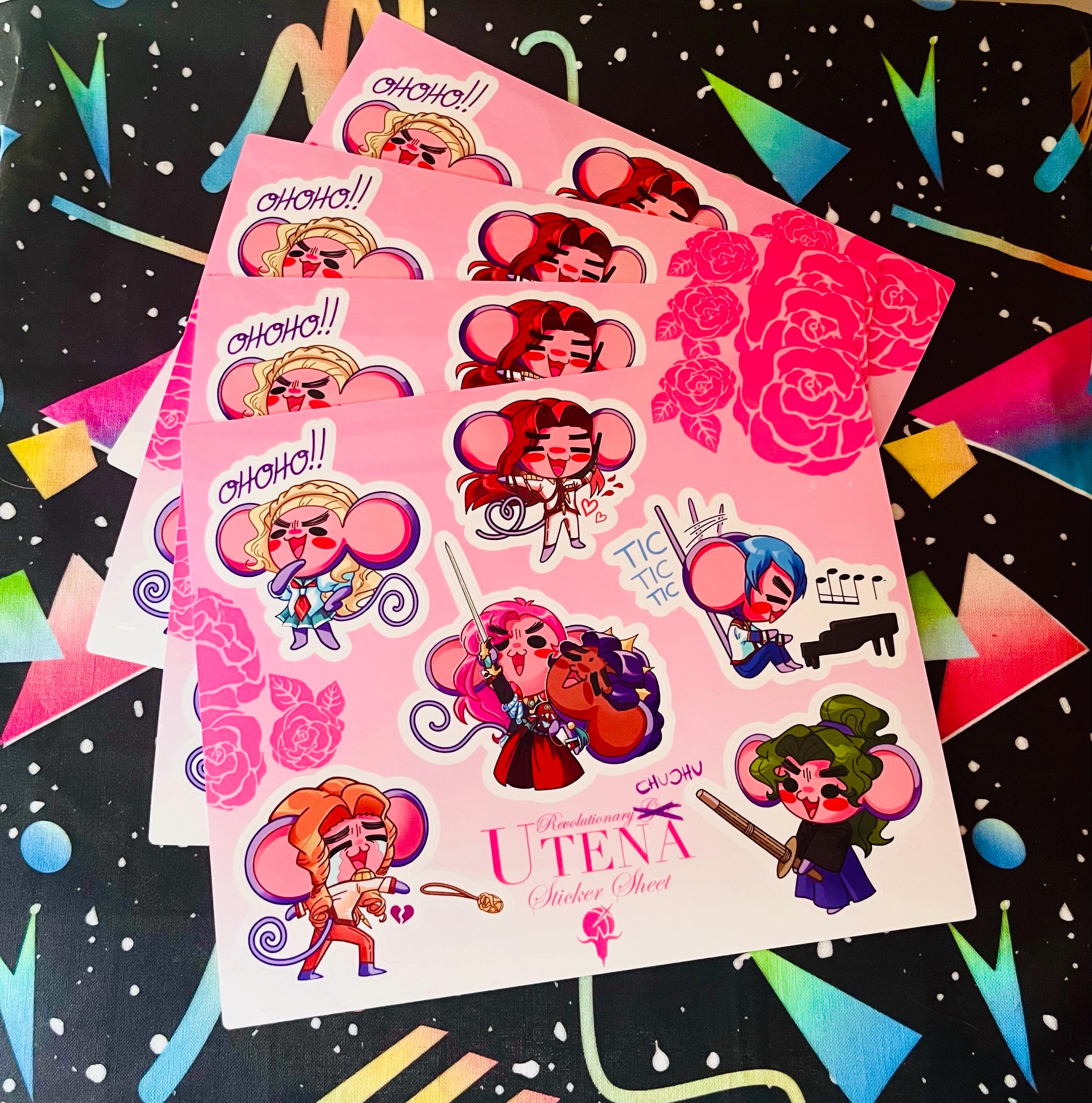 Revolutionary Girl Utena/Revolutionary Chuchutena Sticker Sheet