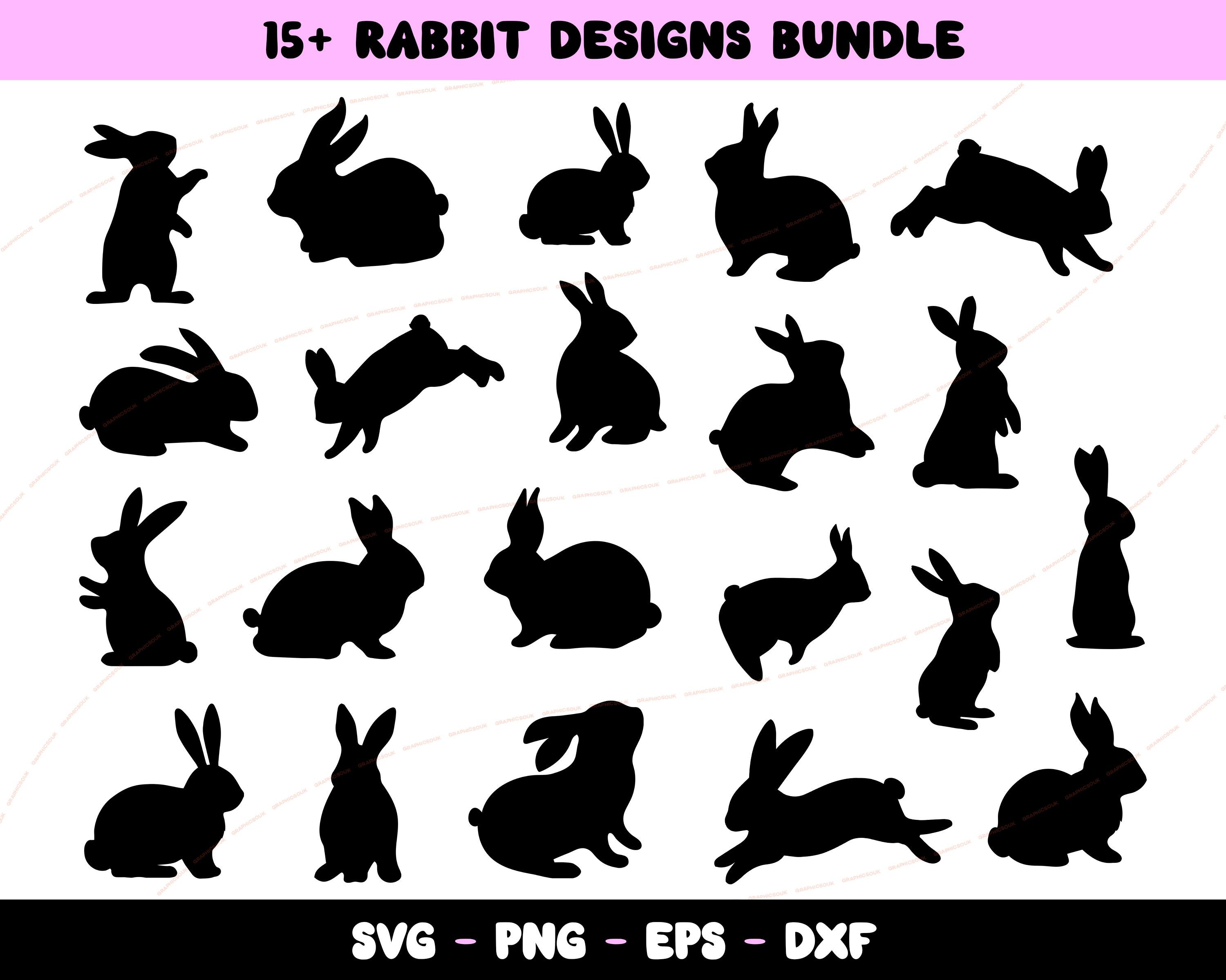 15+ Rabbit Svg Bundle, Rabbit Clipart, Cute Rabbit Svg, Rabbit Head Svg ...