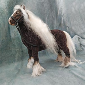 Horse soft sculpture Pet realistic Animal doll bjd miniature