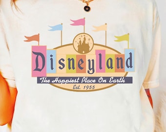 Disneyland Est 1955 Tee, Vintage Disneyland Shirt, Retro 50s Theme Park Design, Classic Disney Fan Gift, Park Anniversary Celebration