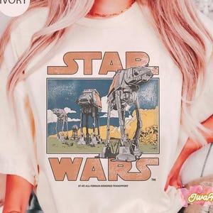Lustiges Star Wars AT-AT Walkers T-Shirt, Crop Top, Vintage 1977 Design, Galaxy&#39;s Edge Kollektion, Perfekt für Star Wars Fans, Filmklassiker