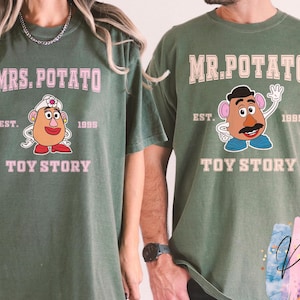 Retro 90s Mr Potato and Mrs Potato Disney Shirt, Funny Couple Matching Tee, Honeymoon Gift Idea, Vintage Disney Souvenir, Toy Story Inspired