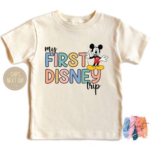 Disney First Kids T-Shirt, Crop Top, Mickey Mouse Collection, Perfect for Toddlers, Baby Disney World Gift, Summer Vacation Shirt