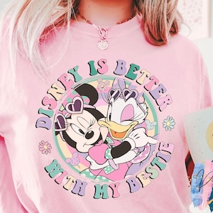 Vintage Minnie Daisy Disney Shirt, Disney Is Better With My Bestie Tee, Disneyworld Disneyland Matching, Best Friends Group Trip Gift