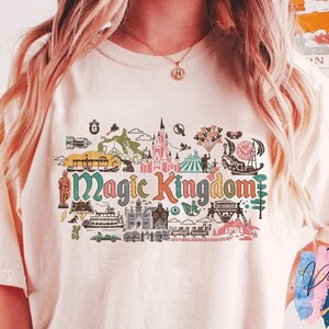 Retro 90s Magic Kingdom Shirt, Disney World Classic Design, Vintage Theme Park Style, Perfect for Disney Fans, Park Enthusiast Gift