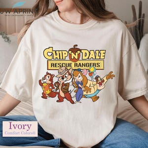 Retro 90er Jahre Chip N Dale Rettung Rangers Shirt, Vintage Disney Kollektion, perfekt für Besties Geburtstag, klassisches Cartoon-Design