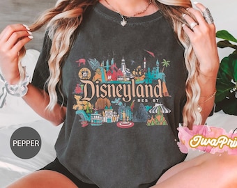 Vintage Disneyland Resort T-Shirt, Shirt, Retro 80er Jahre Disney Parks Design, Magic Kingdom inspiriert, perfekt für Disney-Fans, klassisches Thema