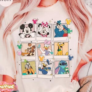 Retro 80s Disney Mickey Mouse T-Shirt, Crop Top, Vintage Mickey and Friends Design, Disneyland Shirts, Perfect for Disney Family Trips
