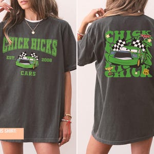 Disney Chick Hicks Cars Pixar T-Shirt, Retro 90s Racing Design, Piston Cup Collection, Perfect for Disney Cars Fans, Matching Group Tee