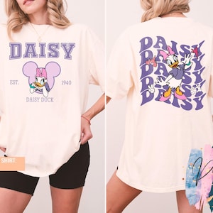 Daisy Duck Disney Shirt, Two-Sided Design, Perfect for Disney Girls Trip, Matching Family Vacation Tee, Disneyland 2025 Gift,Retro 90s Style