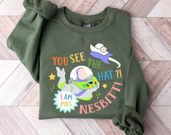Mrs Nesbitt T-Shirt, Shirt, You See the Hat Tee, Toy Story Buzz Lightyear Shirt, Disney Pixar Movie Collection, Retro 90s Design