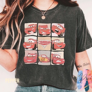 Retro 90s Lightning McQueen Shirt, Disney Cars Collection, Vintage Pixar Design, Perfect for Birthday Gifts, Disney Fan Tee