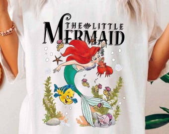 Maglietta di Ariel de La Sirenetta, Collezione Principesse Disney, Perfetta per i fan Disney, Design Principessa del Mare, Regalo a tema Sotto il Mare