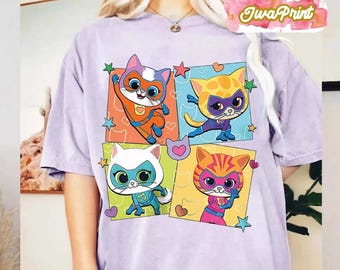 Disney Super Kitties T-Shirt, Shirt, Super Kittie Buddy Bitsy Ginny Sparks Hero Tee, Disney Kitties Collection, Super Kitties Fans