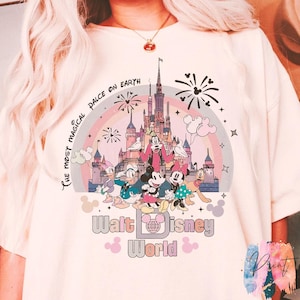 Retro 90s Disney World Tee, Mickey And Friends Shirt, Vintage Magic Kingdom Design, Disney Park Souvenir, Perfect for Fans and Collectors