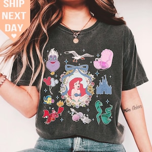 The Little Mermaid Shirt, Women&#39;s Ariel Tee, Disney Princess Collection, Perfect for Disney Fans, Classic Underwater Design, Mermaid Gift