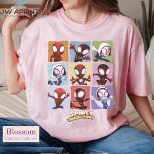 Retro 90s Spidey and His Amazing Friends Tee, Disney Avengers Superhero Shirt, Kids Spiderman Birthday Gift, Classic Cartoon Design