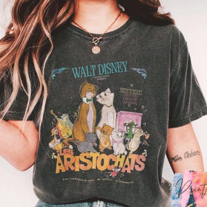 Retro 70s Aristocats Shirt, Berlioz Toulouse Marie Disney T-Shirt, Classic Movie Collection, Perfect for Disney Fans, Cat Lover Gift
