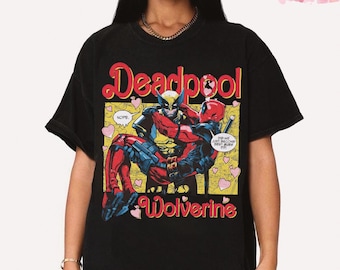 Deadpool Wolverine Besties Forever T-Shirt, Crop Top, Superhero Best Friends Tee, Movie Character Design, Perfect for Fans
