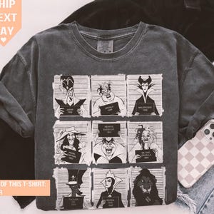 Retro 90s Disney Villains T-Shirt, Ursula and Cruella Collection, Disneyland Inspired Design, Classic Villain Gift, Evil Tour Fan Shirt