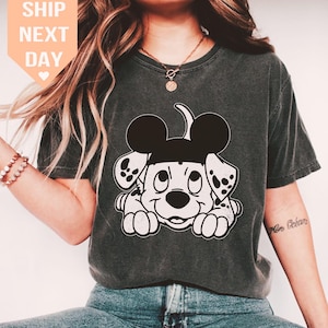 Retro 90s 101 Dalmatians Mickey Ears T-Shirt, Vintage Disney Design, Perfect for Disney Fans, Cruella Inspired Shirt, Disney Gift