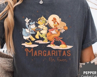 The Three Caballeros Disney Shirt, Vintage Margarita Design, Epcot Inspired T-Shirt, Disneyland Trip Outfit, Margaritas Por Favor