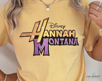 Disney Hannah Montana Tee, WDW Magic Kingdom Disneyland Gift, Perfect for Family Birthday, Adult Kid Toddler Shirt, Vintage 90s Style
